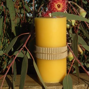 Beeswax Candle - Tall Pillar 14cm