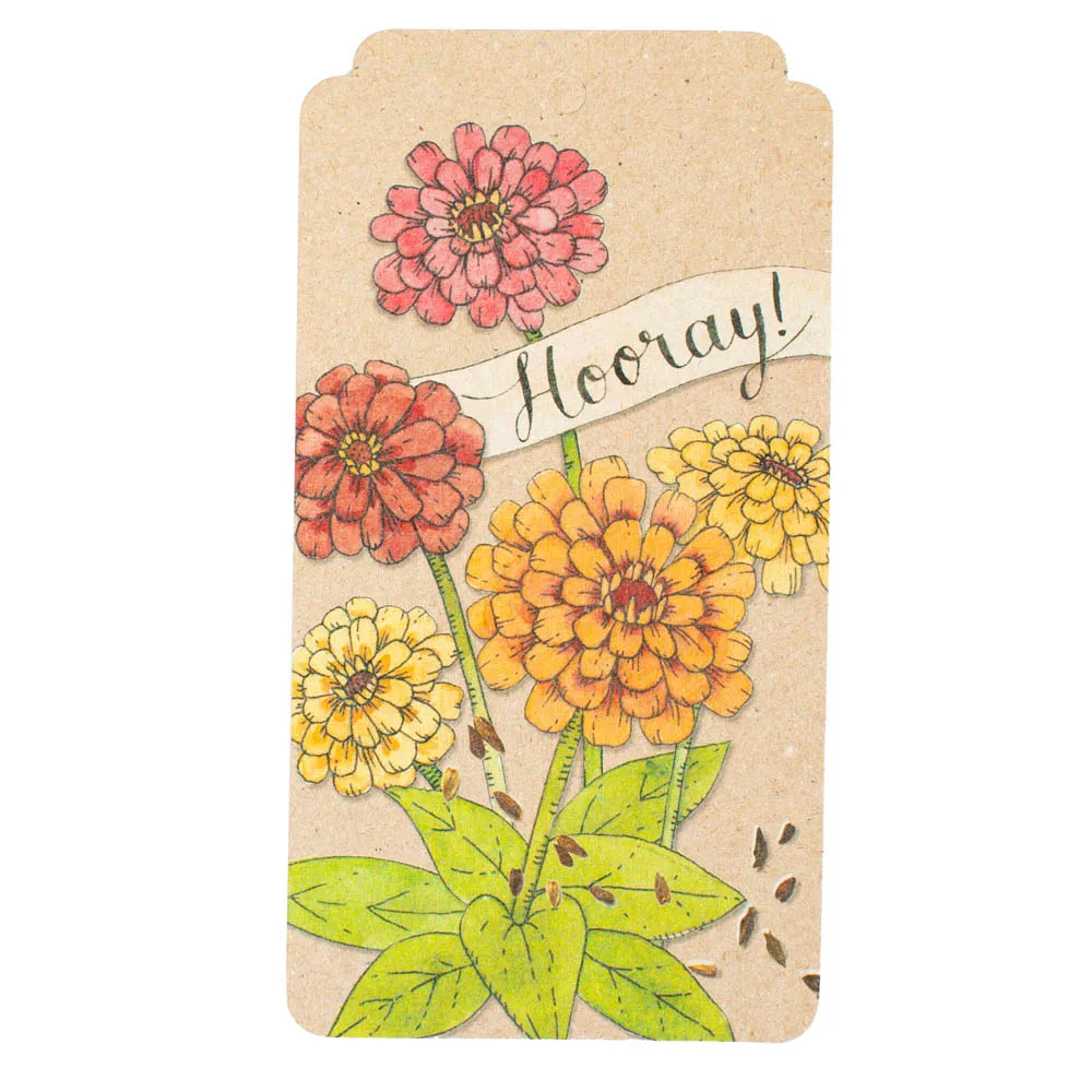 Hooray Zinnia Gift Tag