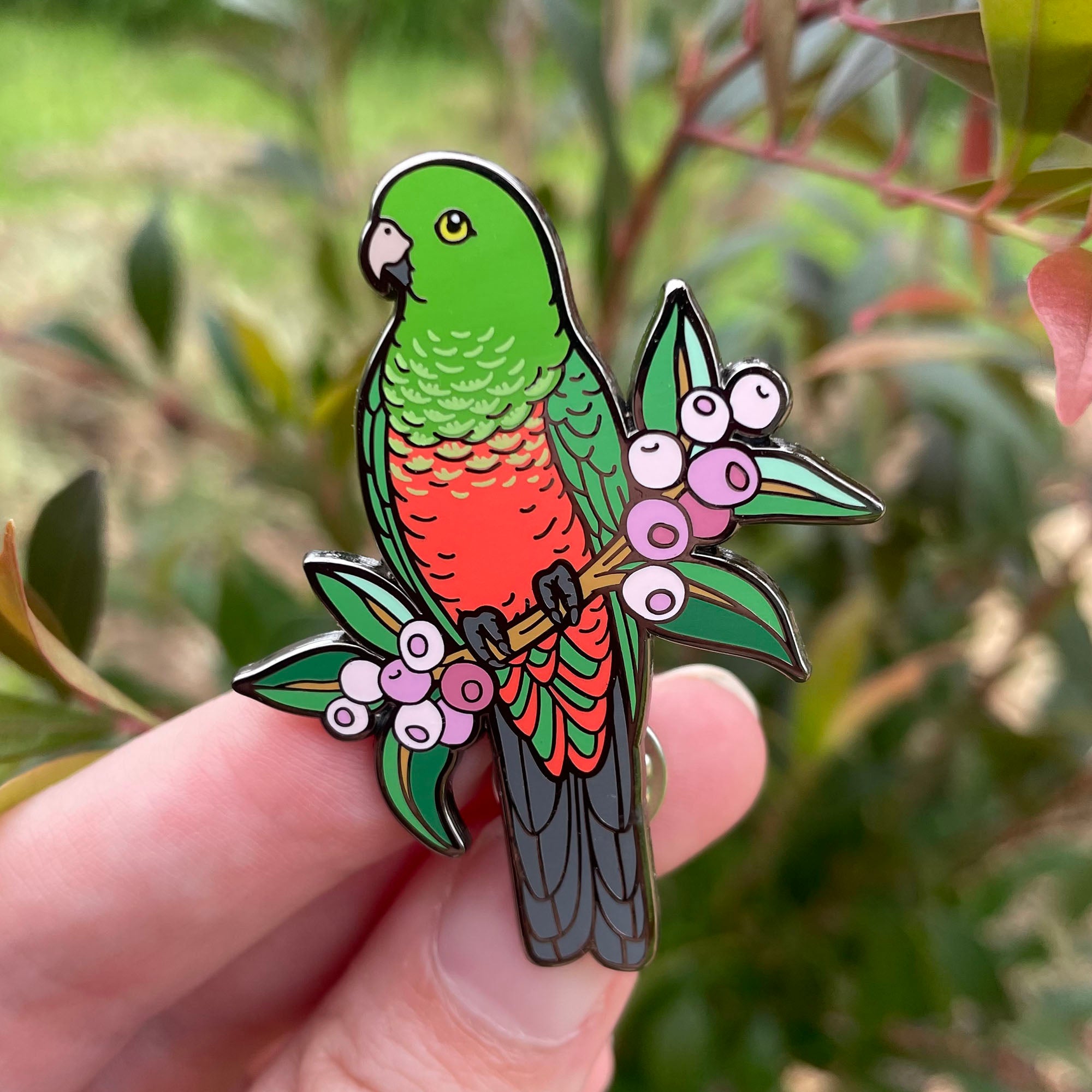 King Parrot (Female) Enamel Pin