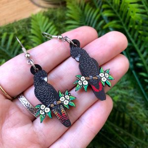 Red-tailed Black Cockatoo Earrings