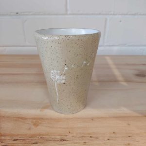 Evelyn's Place Dandelion Stoneware Cup - White