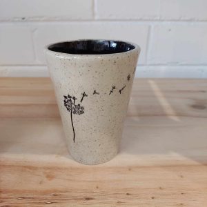 Evelyn's Place Dandelion Stoneware Cup - Black