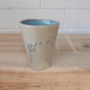 Evelyn's Place Dandelion Stoneware Cup - Blue