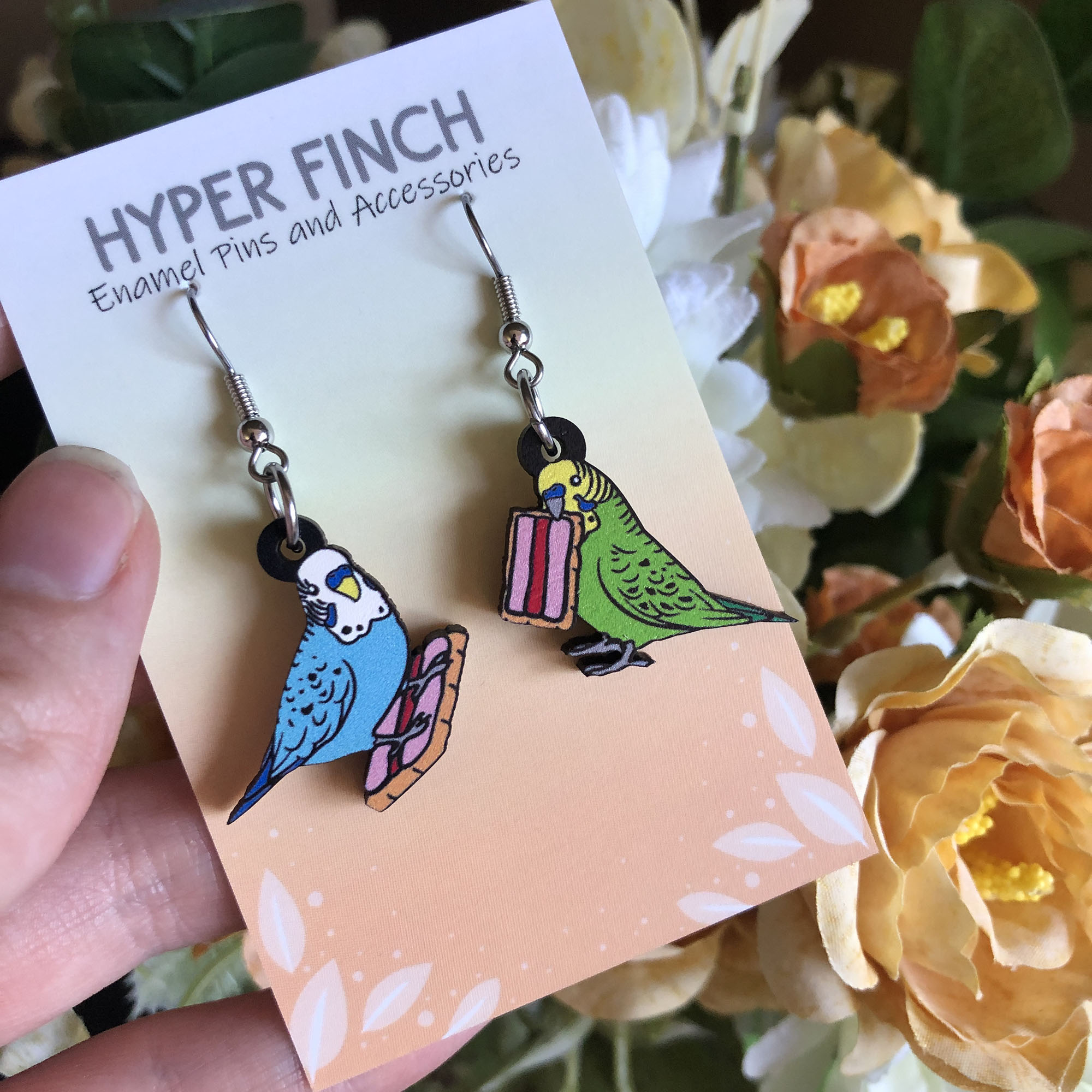 Budgie Bickie Break Earrings - Image 2