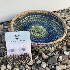 raffia basket and earrings the raffia kat