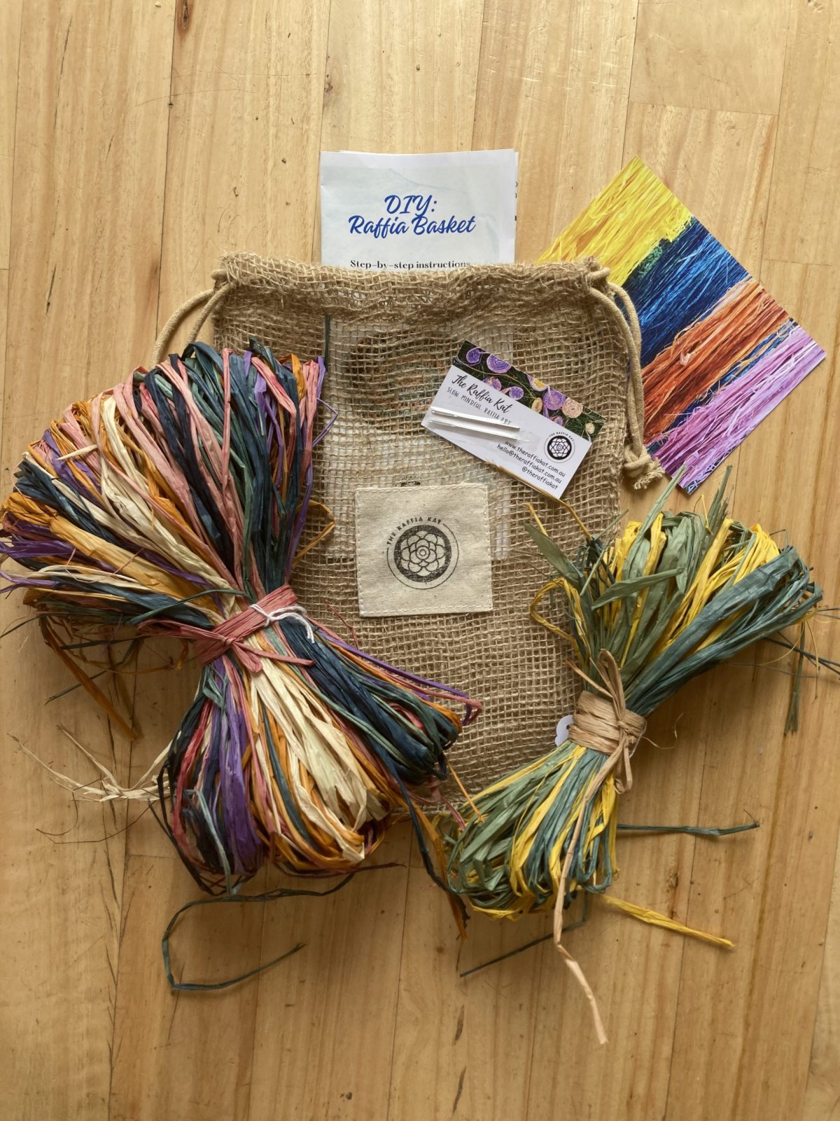 100 strands raffia diy basket kit
