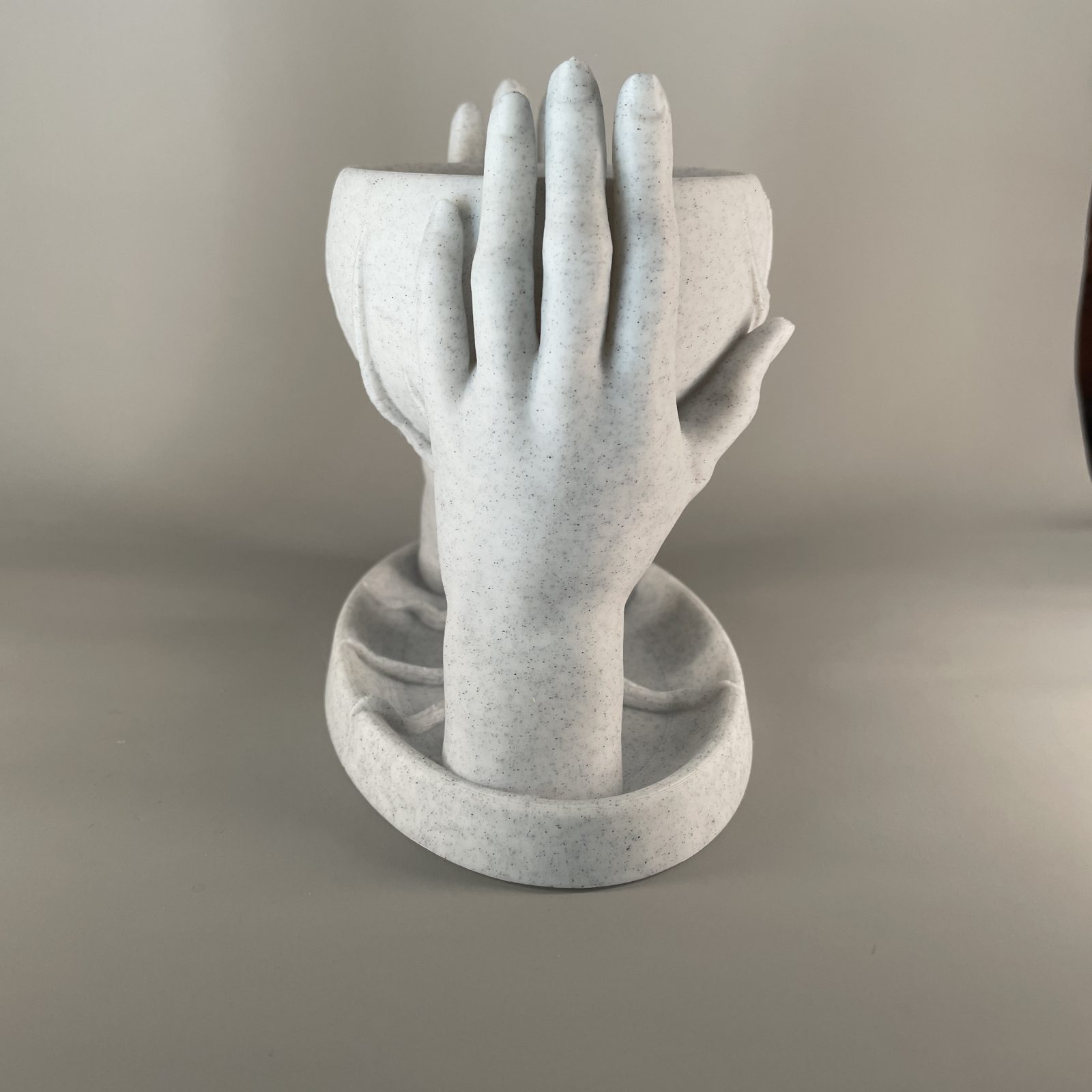 Mini Marble-look Hands Planter - Image 3