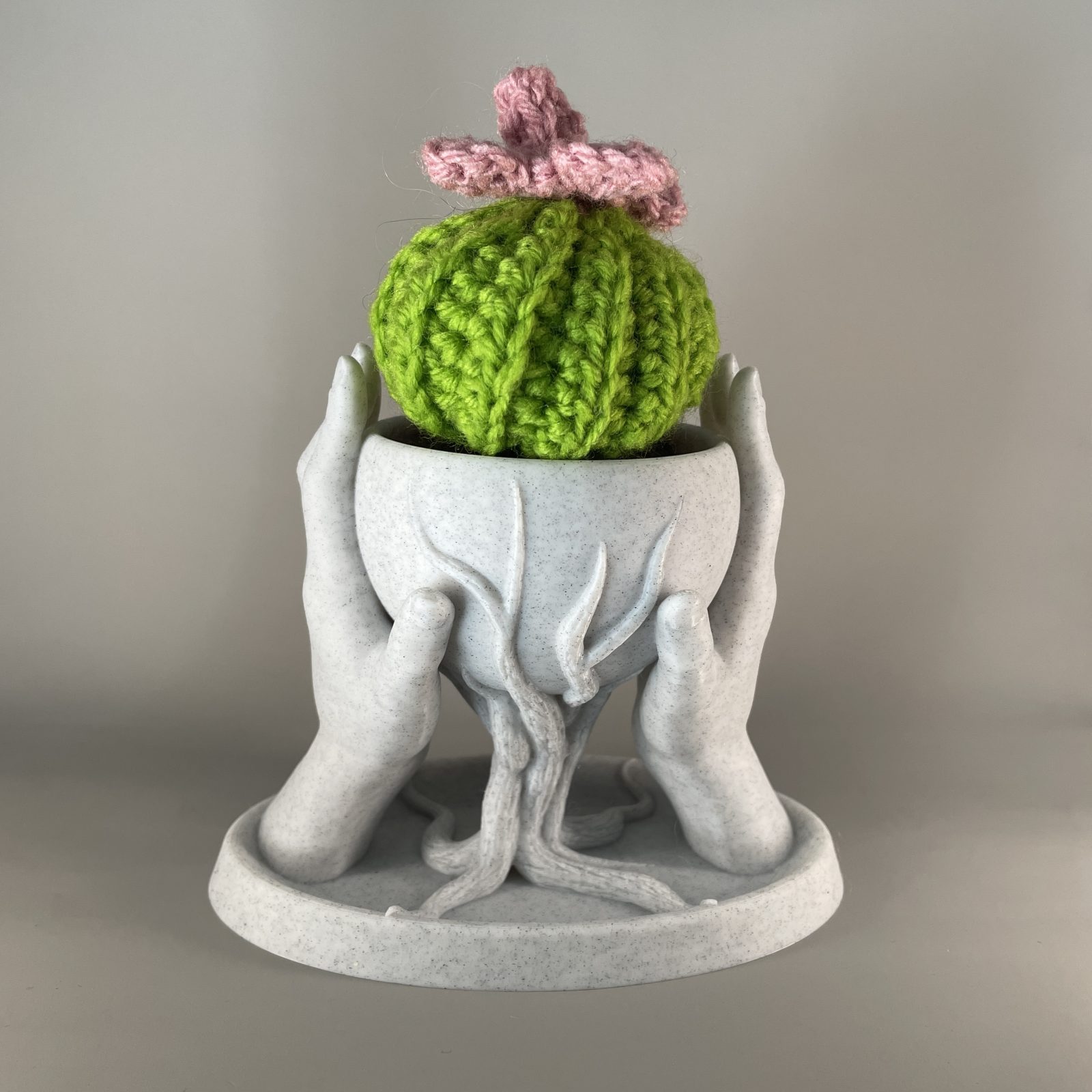 Mini Marble-look Hands Planter - Image 6