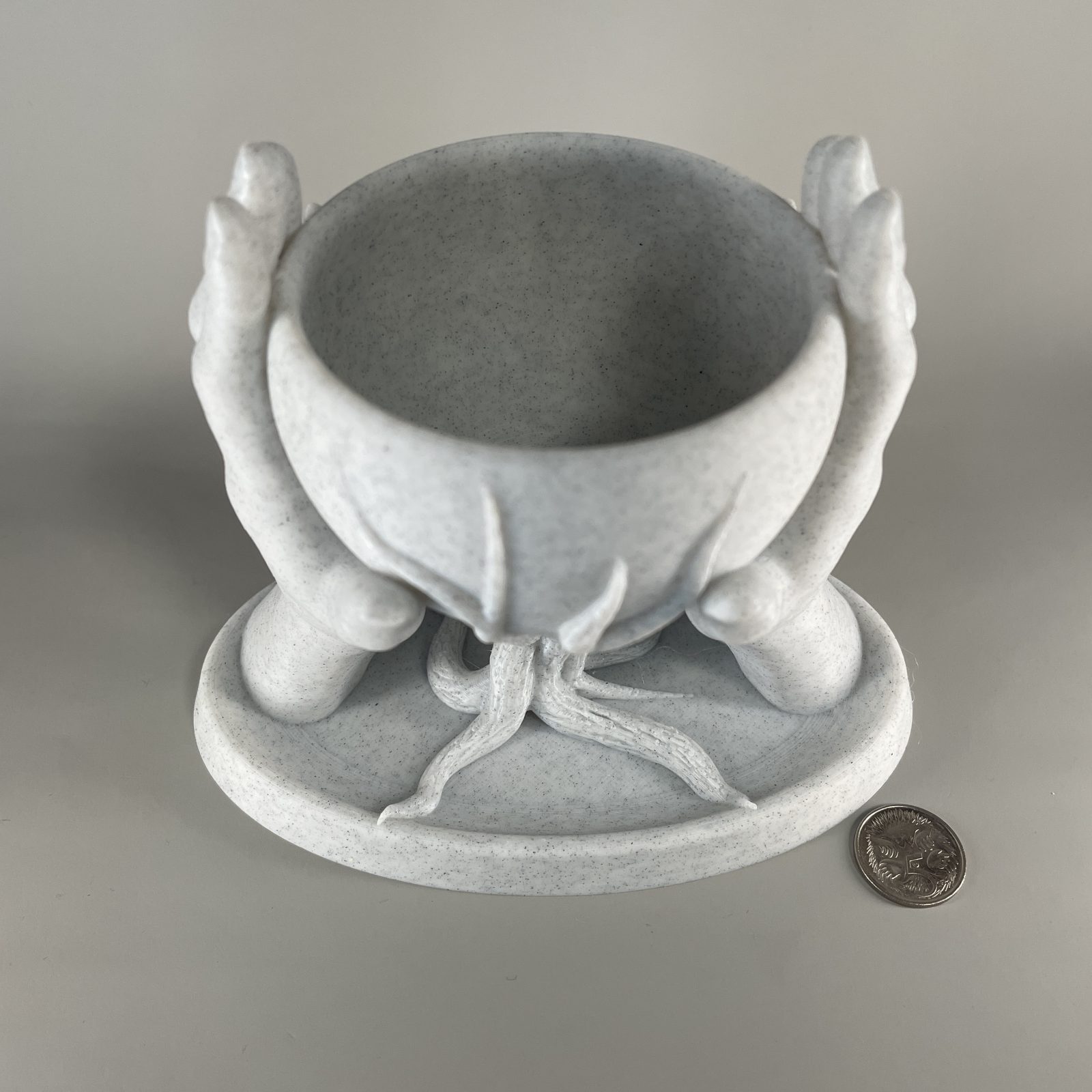 Mini Marble-look Hands Planter - Image 7