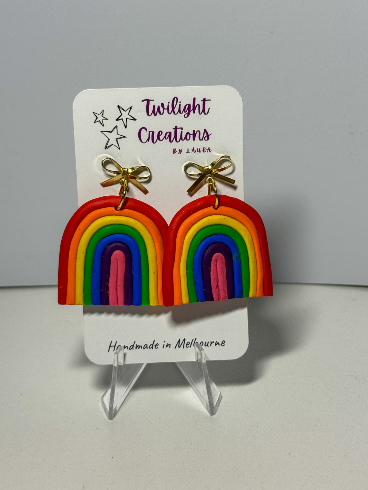 Handcrafted Rainbow earrings