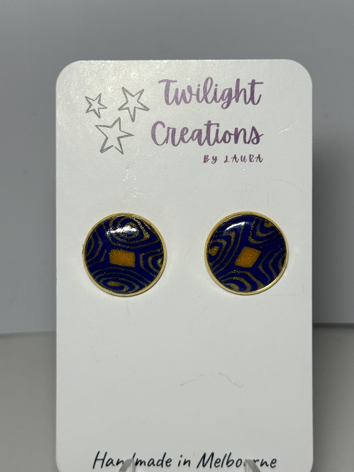 Handcrafted polymer clay stud earrings