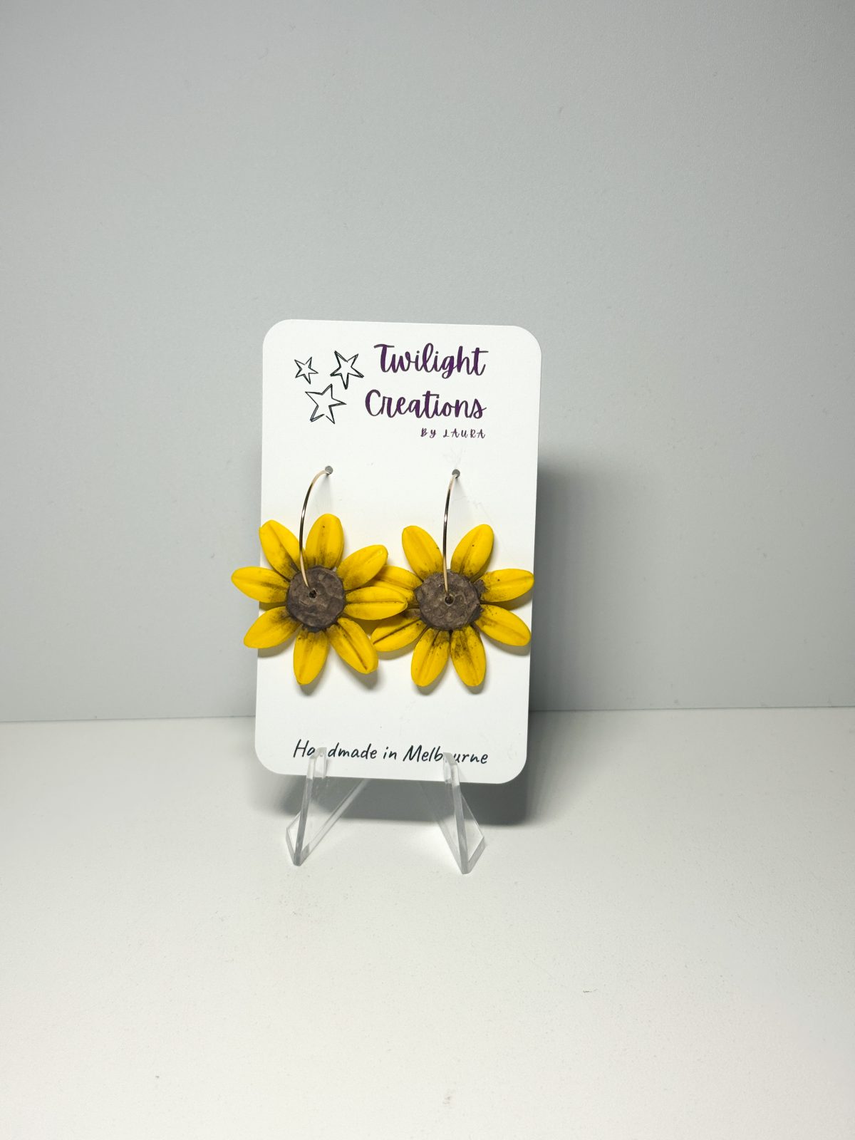 Handcrafted Sunflower hoops