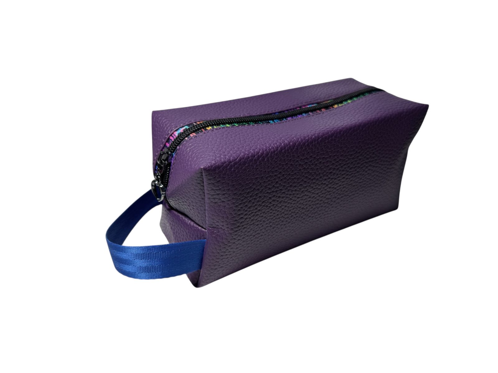 Purple boxy zipper pouch
