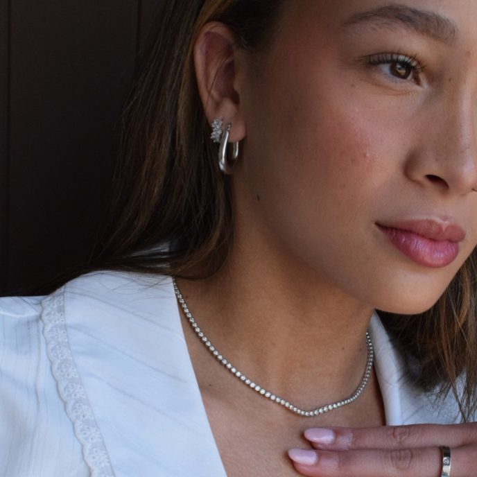Trina Hoops Sterling Silver - Image 2