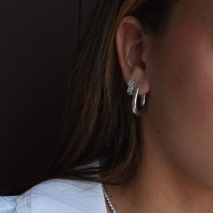 Trina Hoops Sterling Silver - Image 3