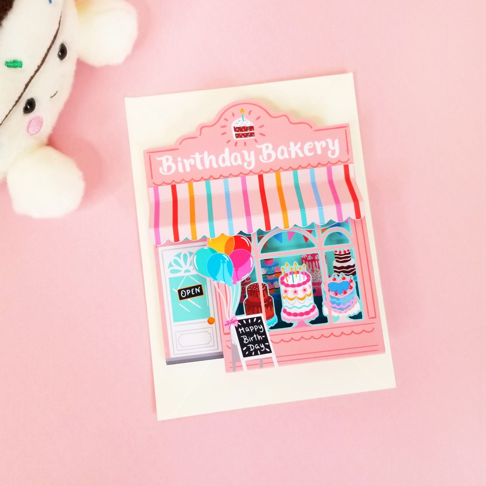 Birthday Bakery Card Flat