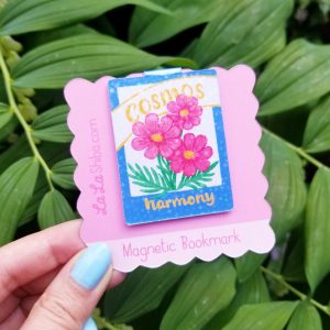 Cosmos Flower Magnetic Bookmark