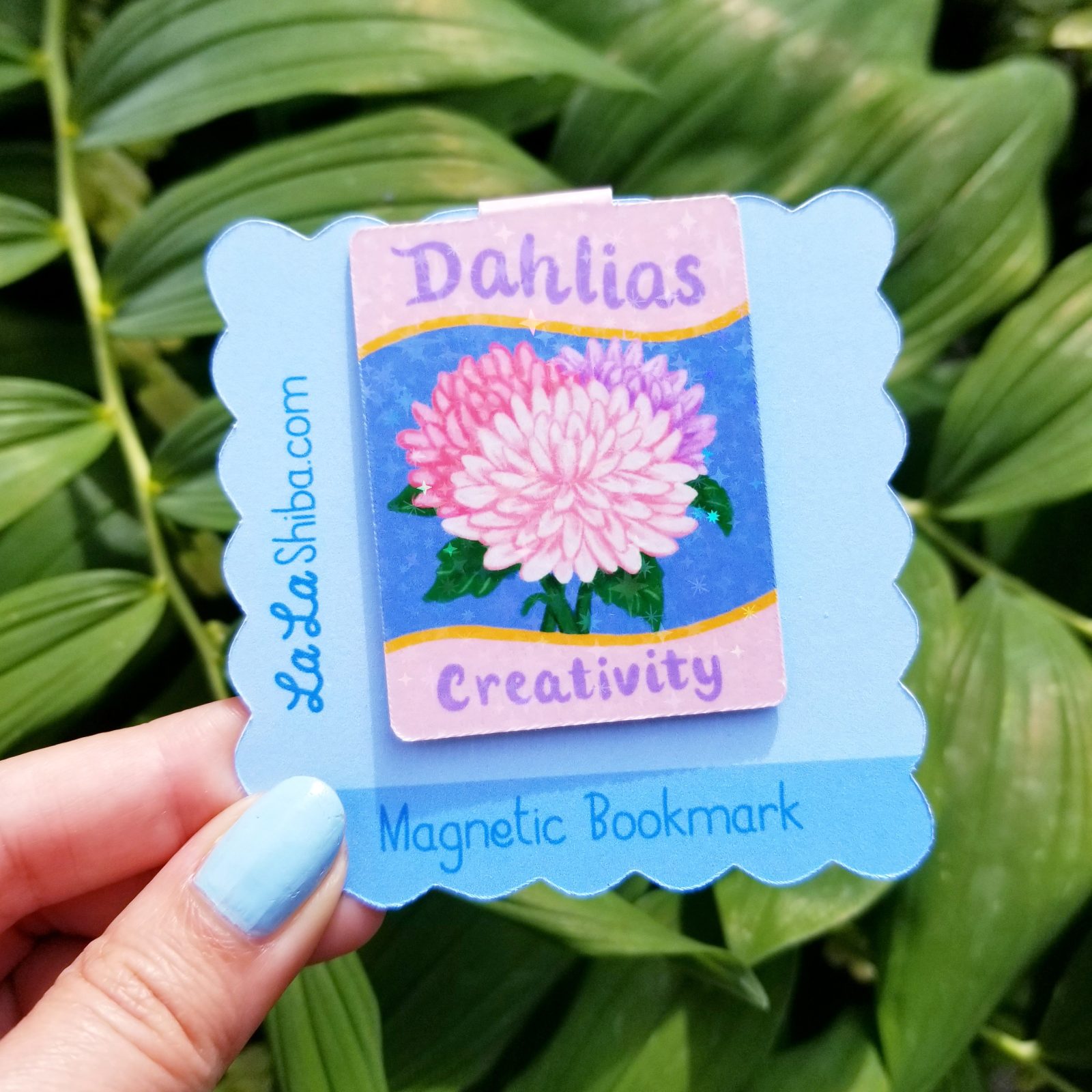 Dahlias Flower Magnetic Bookmark