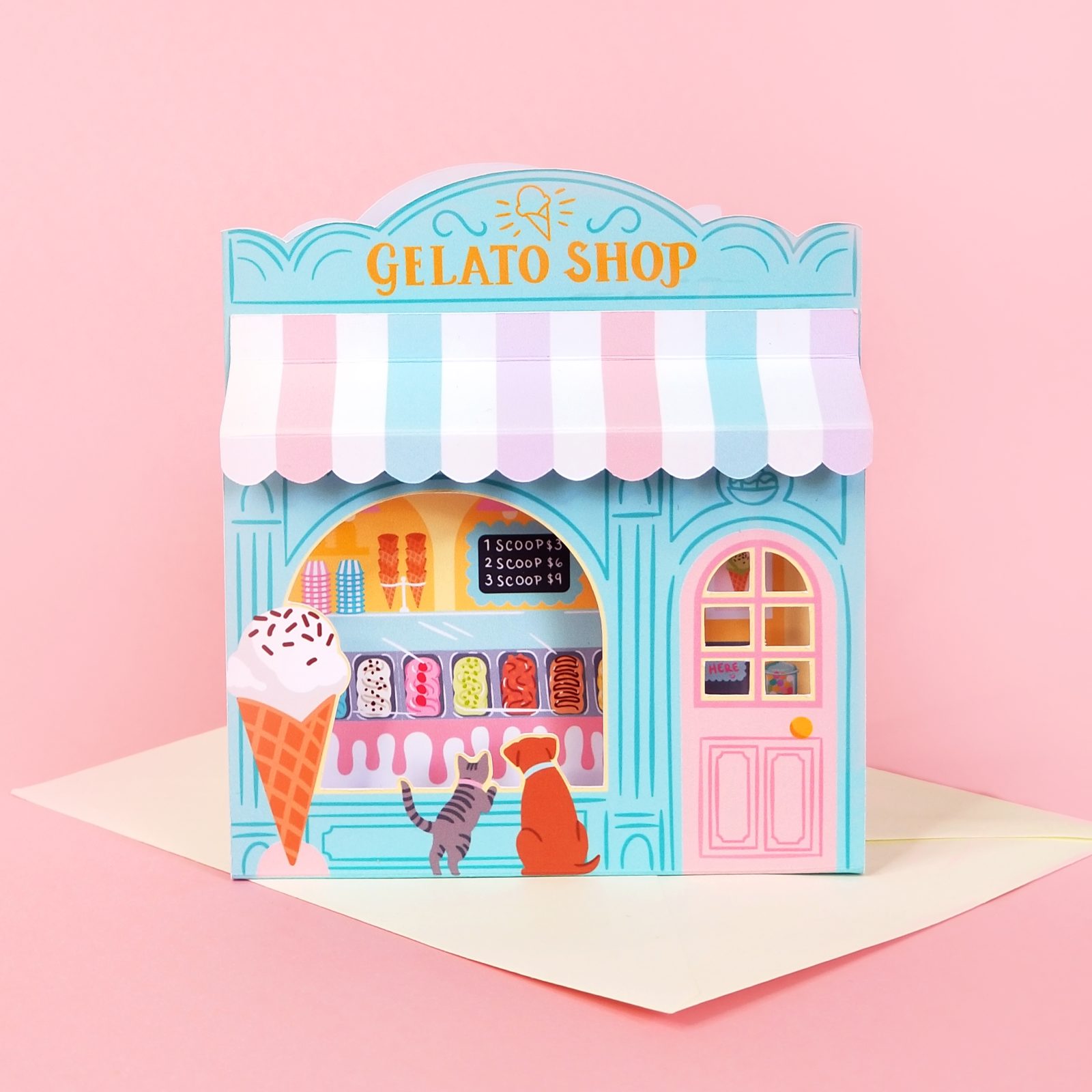 3D Gelato Shop card