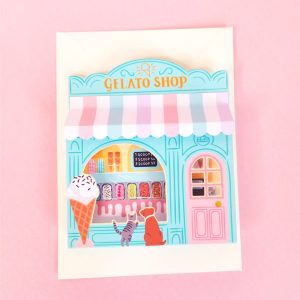 Gelato Shop card Flat