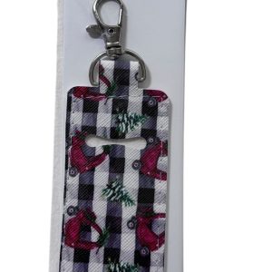 Christmas gingham lipgloss holder