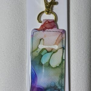 Rainbow print lipgloss holder