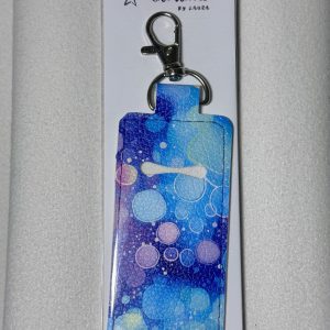Blue bubbles print lipgloss holder