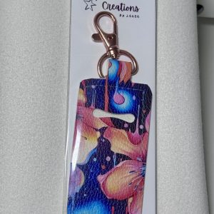 Blue/red floral lipgloss holder
