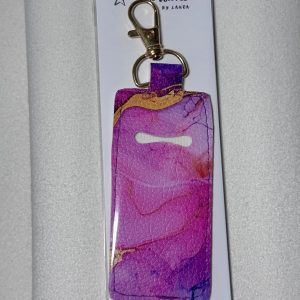 Purple/pink swirl print lipgloss holder