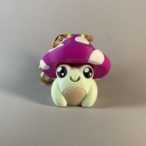 Mushroom Frog Clicker Fidget Keychain