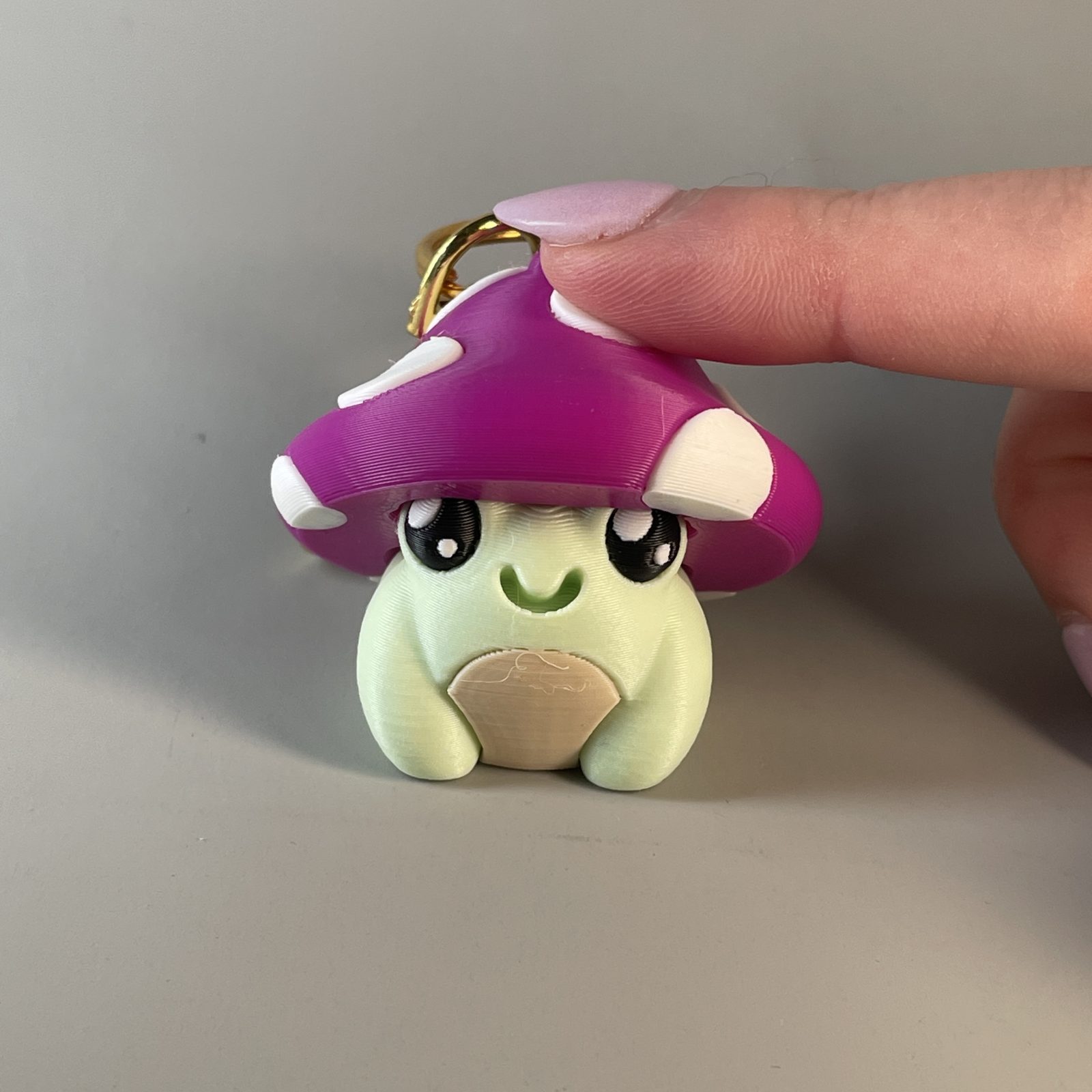 Mushroom Frog Clicker Fidget Keychain - Image 3