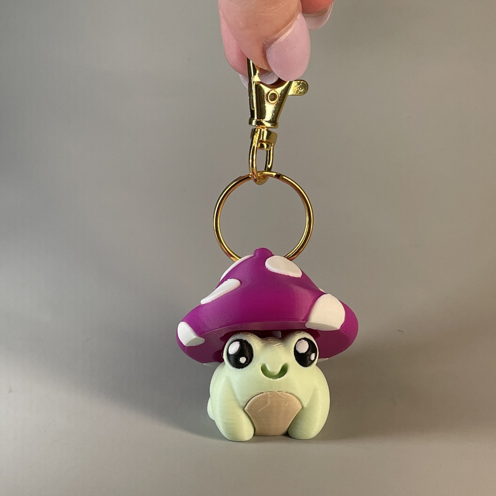 Mushroom Frog Clicker Fidget Keychain - Image 4