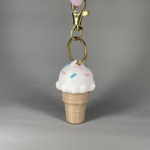 Ice Cream Cone Clicker Fidget Keychain
