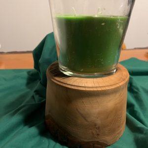 Large 3-wick candle and base