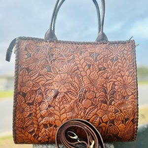 The Hand-Carved Floral Tote