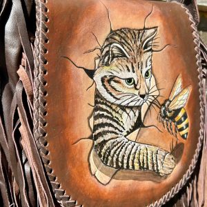 The Curious Whiskers Fringe Bag