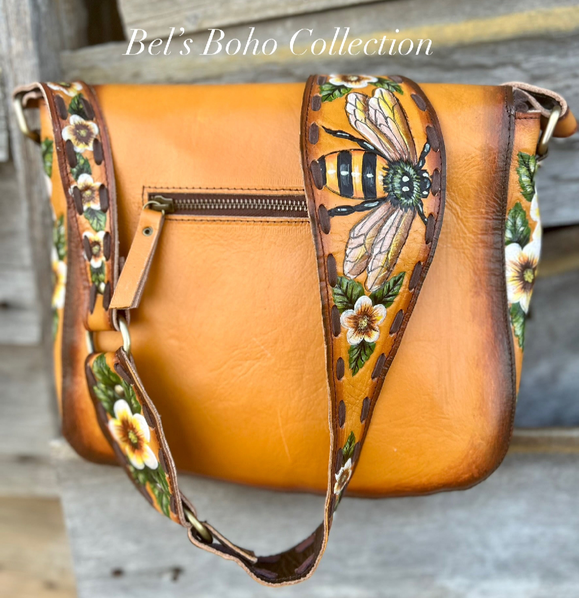 The Hand-Painted Bee Blossom Bag - Image 3