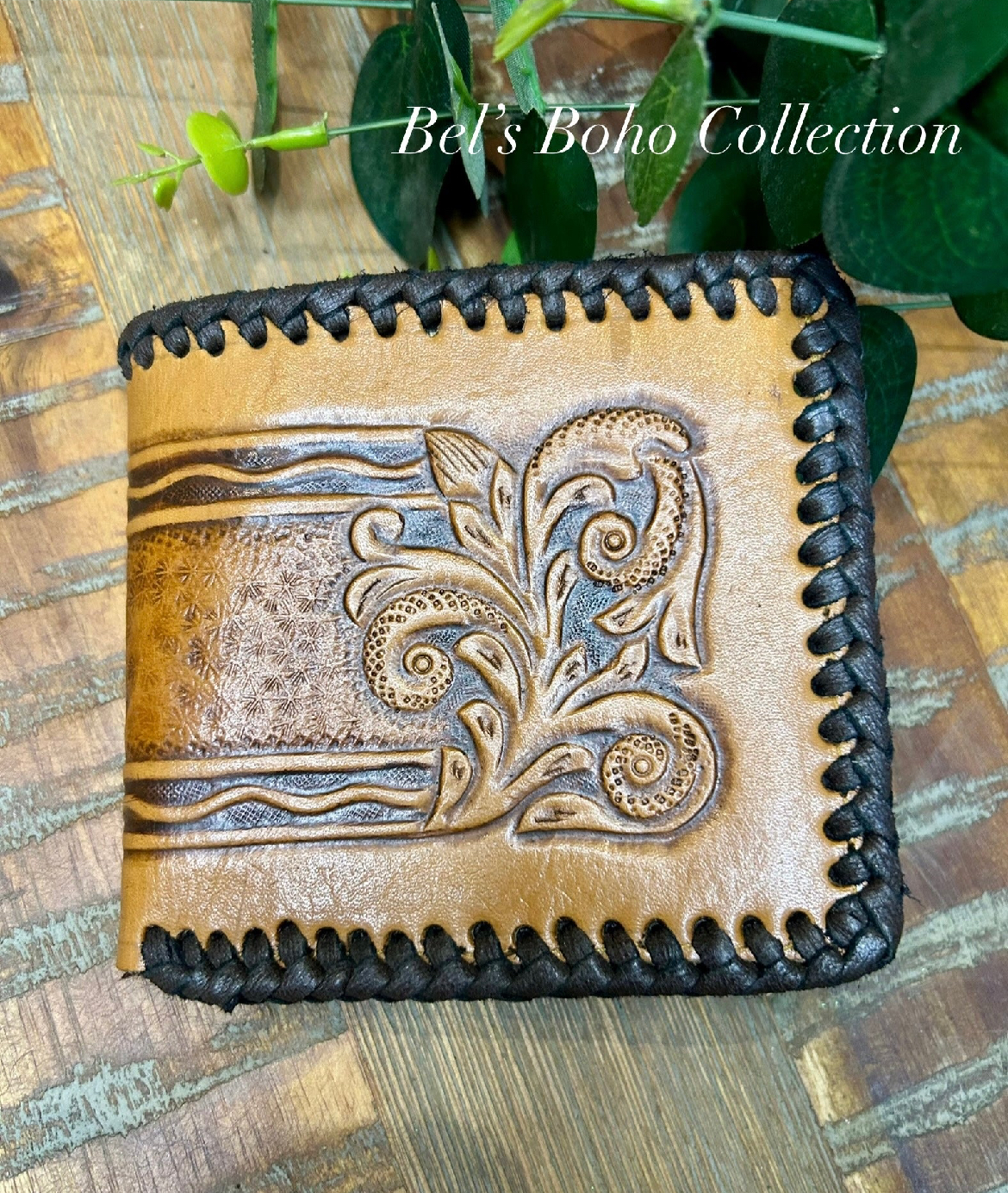 Hand-Carved Unisex Wallet