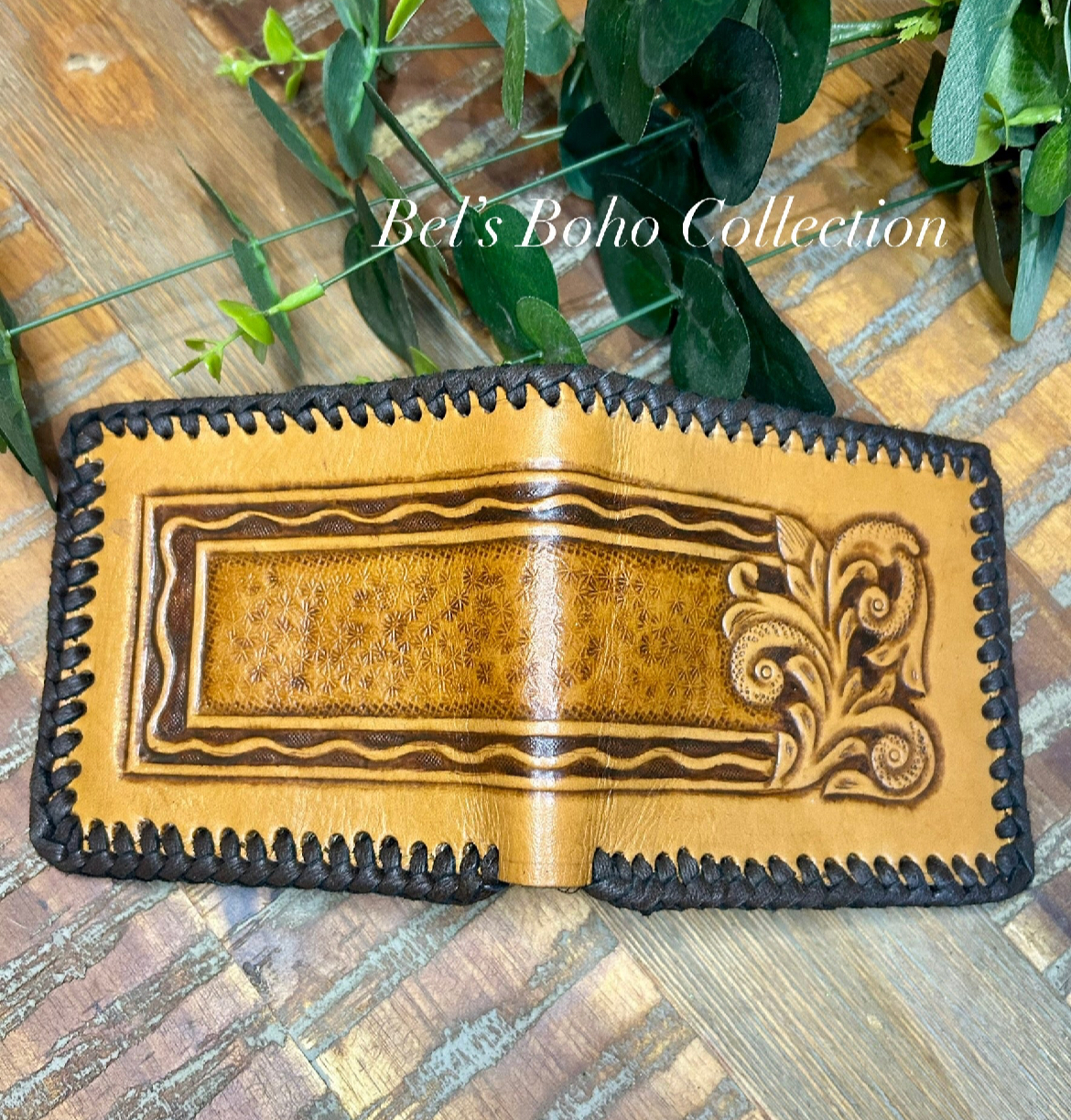 Hand-Carved Unisex Wallet - Image 2