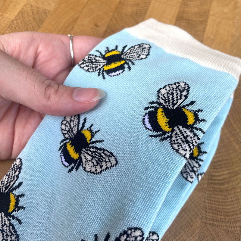 Bumblebee Socks (Light Blue) - Image 2