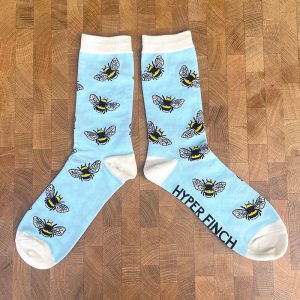 Bumblebee Socks (Light Blue)