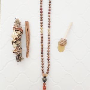 Goddess Oshun Peacock Mala Necklace