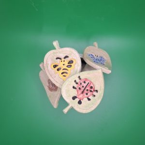 Garden Pot Stake -Ladybird (White/Raku)