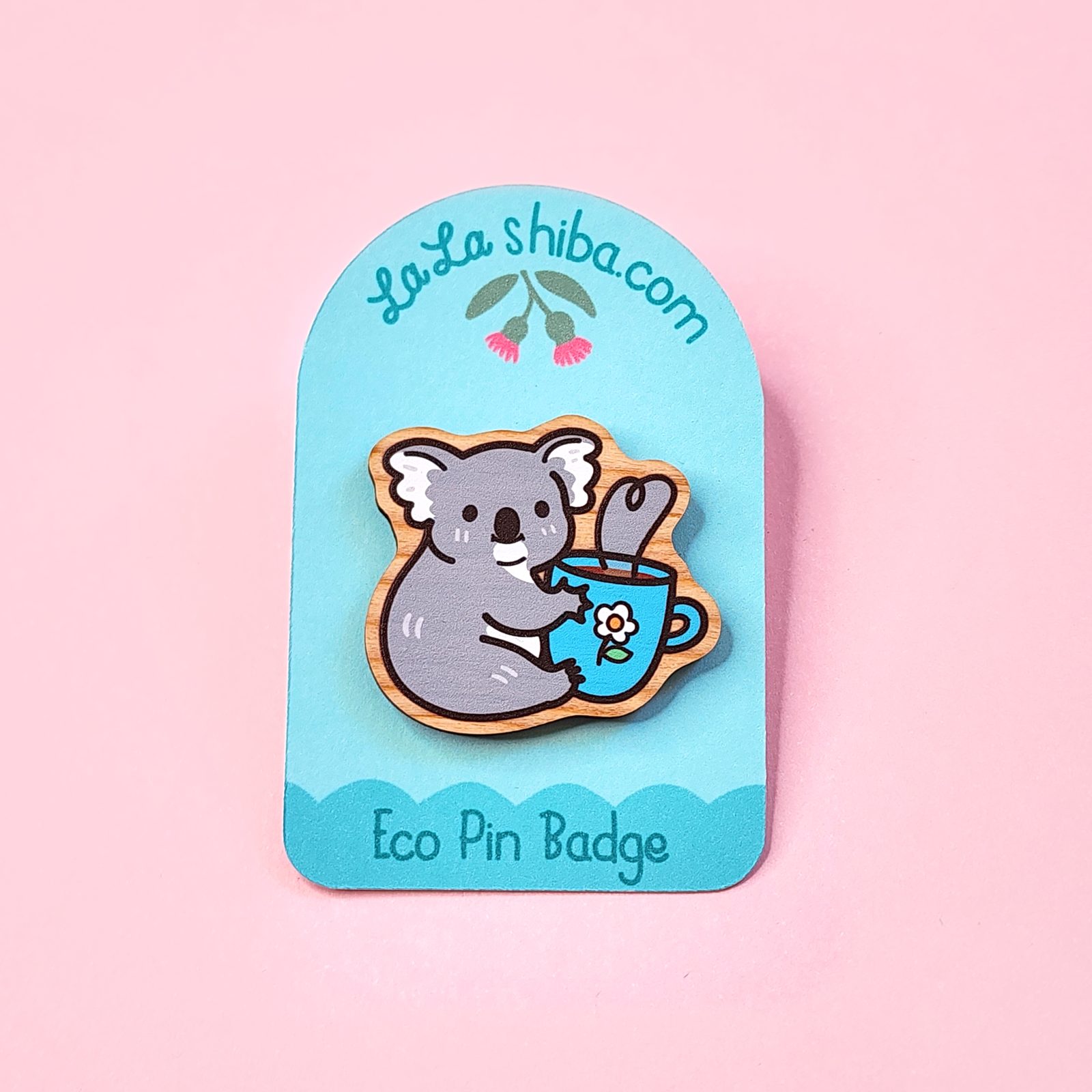 Koala Eco Wood Pin Badge