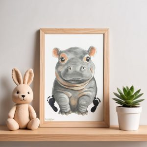 Hippo Paper or Canvas Print