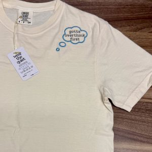 Gotta Overthink Thought Bubble Tee - Embroidered Minimalist Design Tee