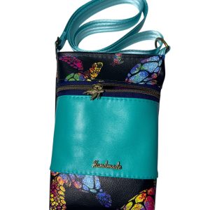 Turtle print crossbody phone bag