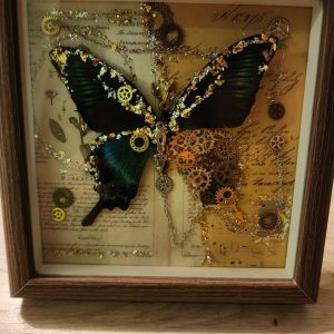Steampunk Altered Butterfly Art