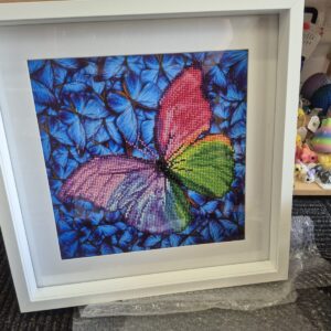 Framed Butterfly Diamond Art