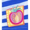 A Sliced Tomato on a blue napkin